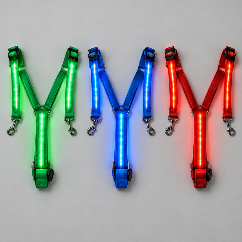 Glow Gallop Glow Chest Strap in Blue, Red and Green
